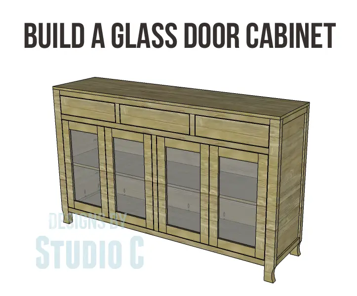 free DIY woodworking plans to build a glass door cabinet_Copy