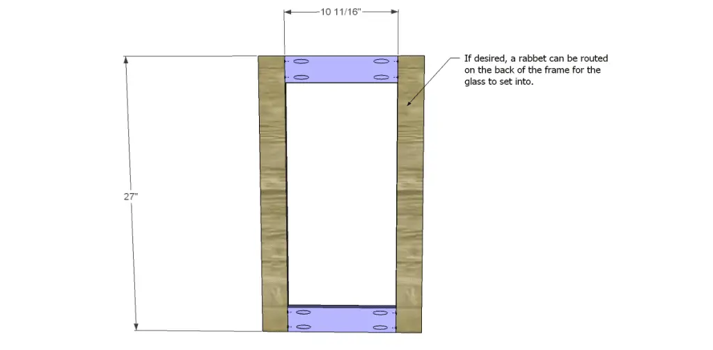 free DIY woodworking plans to build a glass door cabinet_Doors 1