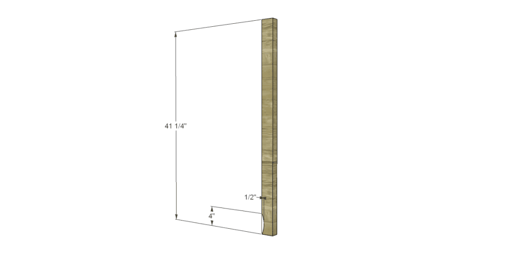 free DIY woodworking plans to build a glass door cabinet_Legs
