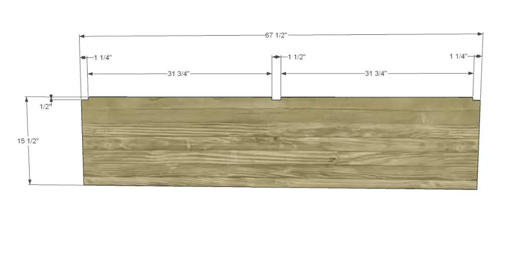 free DIY woodworking plans to build a glass door cabinet_Shelf 1