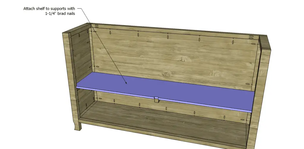 free DIY woodworking plans to build a glass door cabinet_Shelf 2