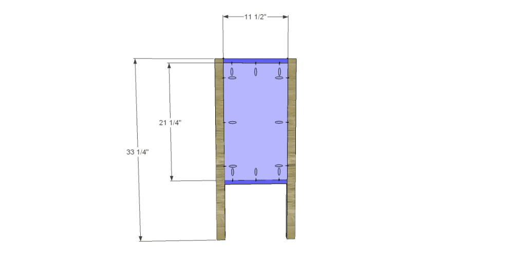  free DIY woodworking plans to build a criss cross cabinet_Sides