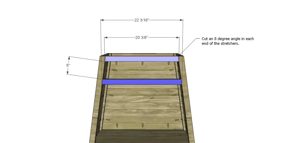 free DIY woodworking plans to build an asian style cabinet _Stretchers