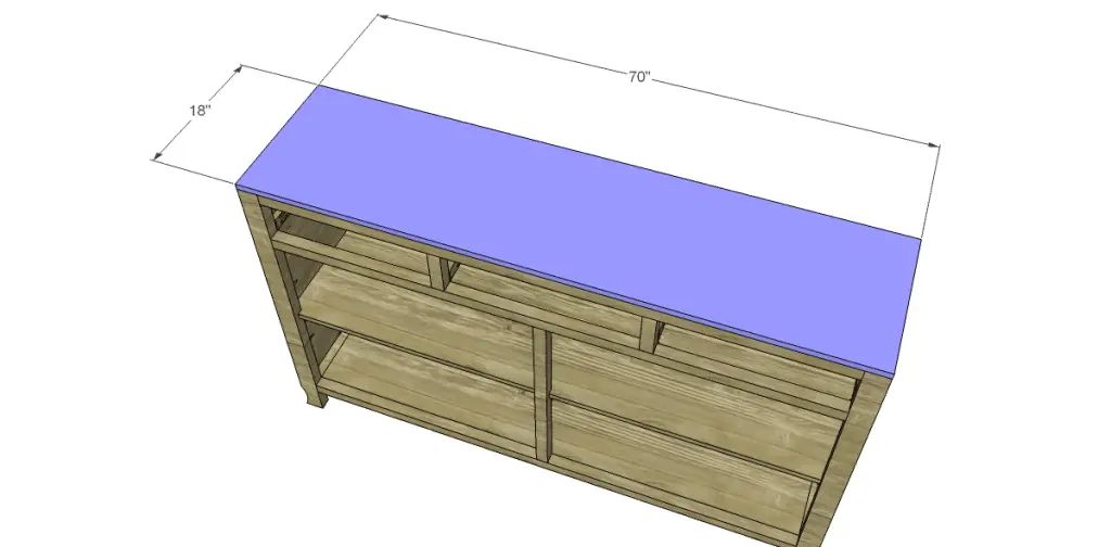 free DIY woodworking plans to build a glass door cabinet_Top