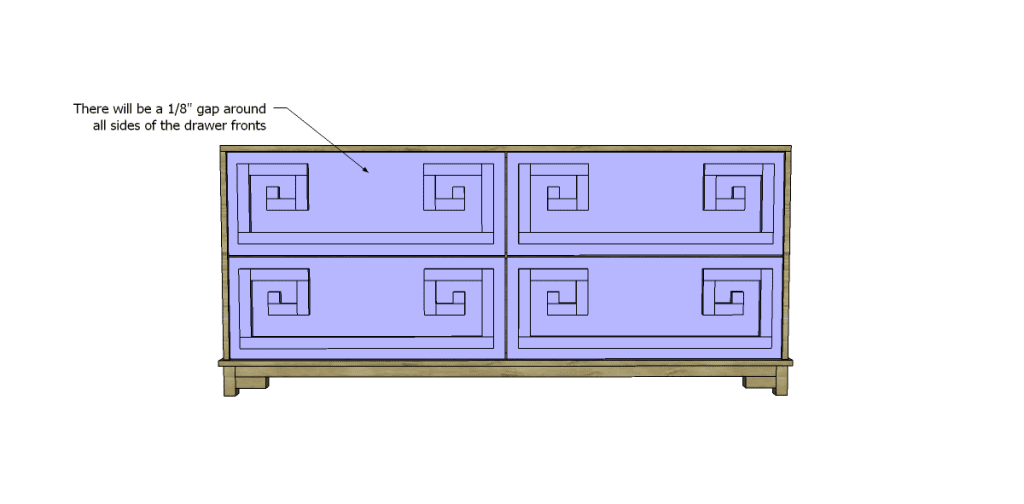 free DIY woodworking plans to build a greek key dresser_Drawer Front 2