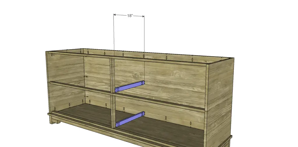 free DIY woodworking plans to build a greek key dresser_Slide Supports