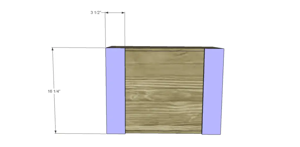 free DIY woodworking plans for a plywood multi use crate_Feet