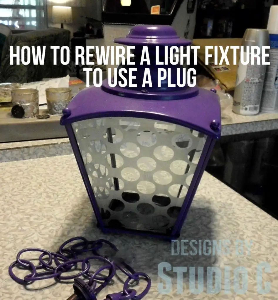 how to rewire a light fixture to use a plug SANY2409