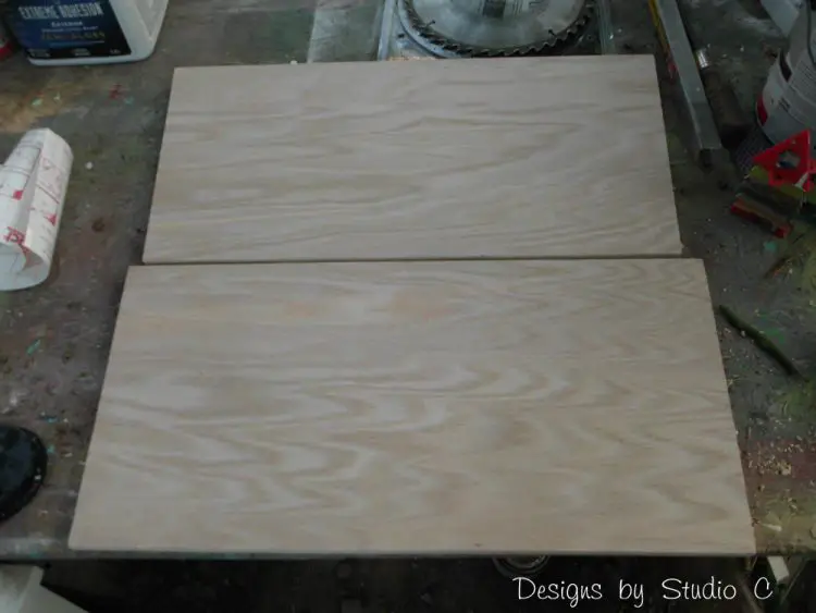 use glue resist technique with stain sanded panels