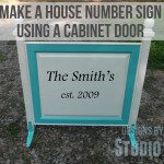 house number sign cabinet door