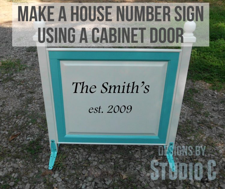 house number sign cabinet door