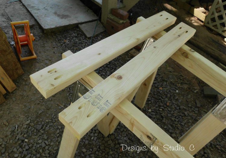 build sawhorse table brackets
