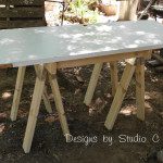build sawhorse table brackets top