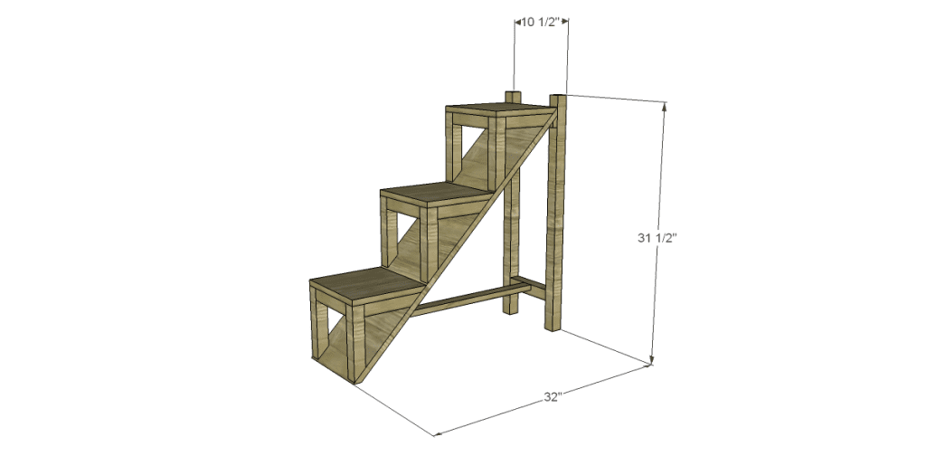 free DIY woodworking plans to build a ladder end table