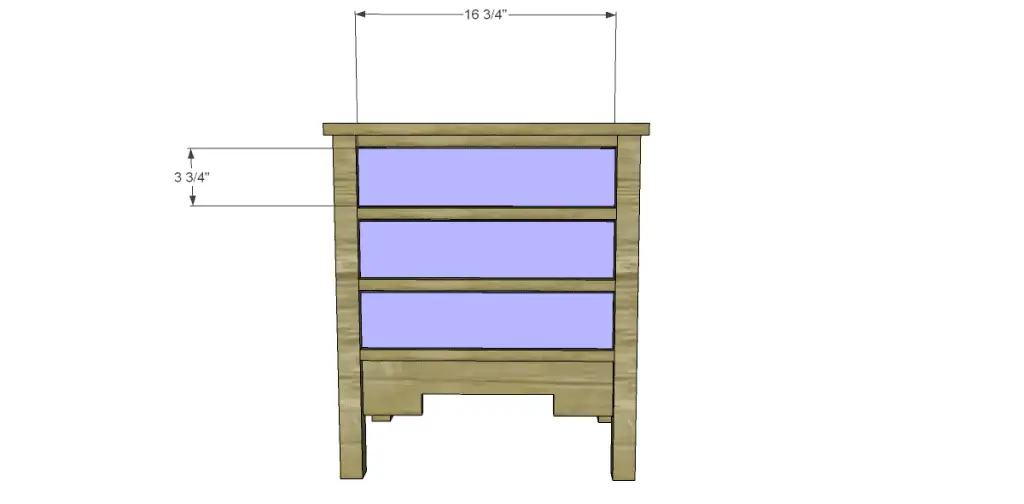 free DIY woodworking plans to build a monterrey side table_Drawer Fronts