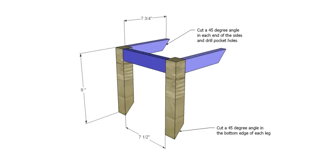 free DIY woodworking plans to build a ladder end table_Frames 1