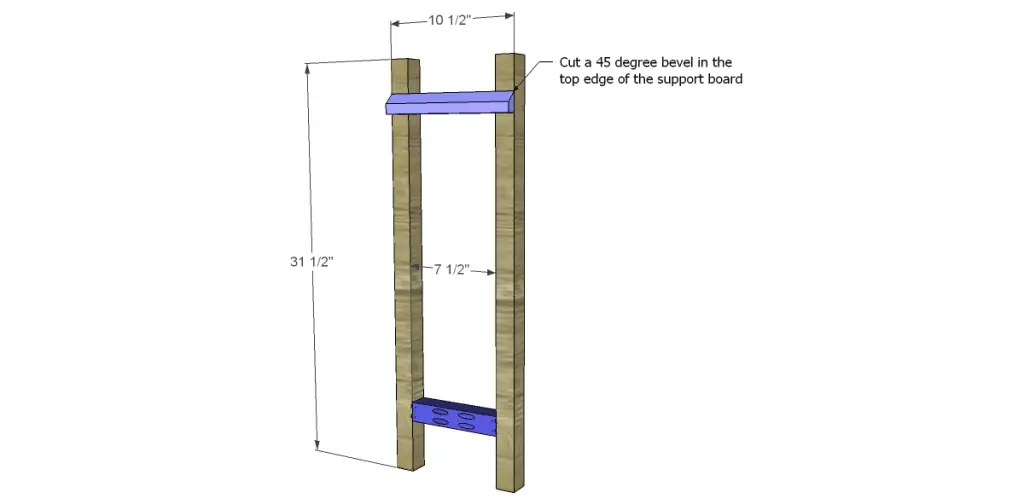 free DIY woodworking plans to build a ladder end table_Legs
