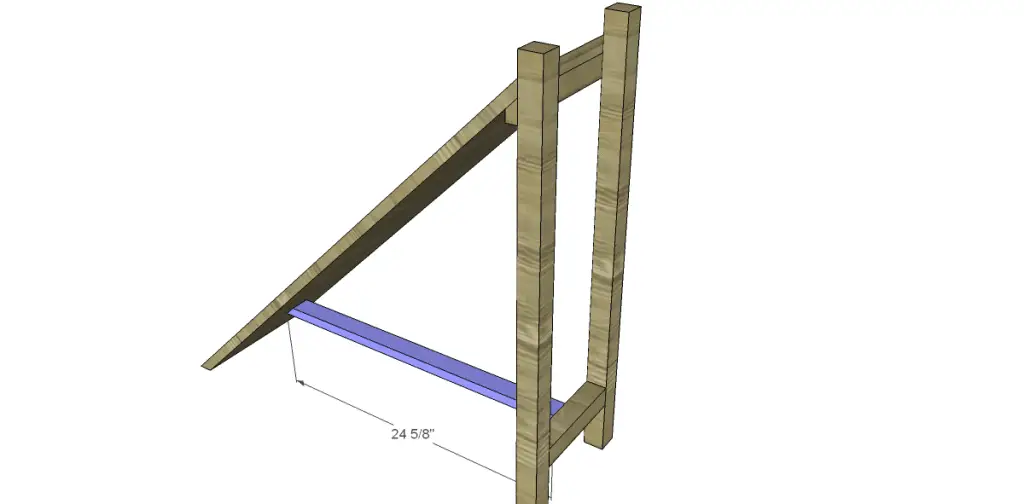 free DIY woodworking plans to build a ladder end table_Shelf Stretcher