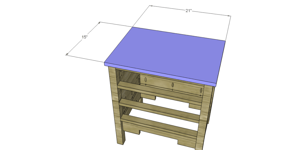 free DIY woodworking plans to build a monterrey side table_Top