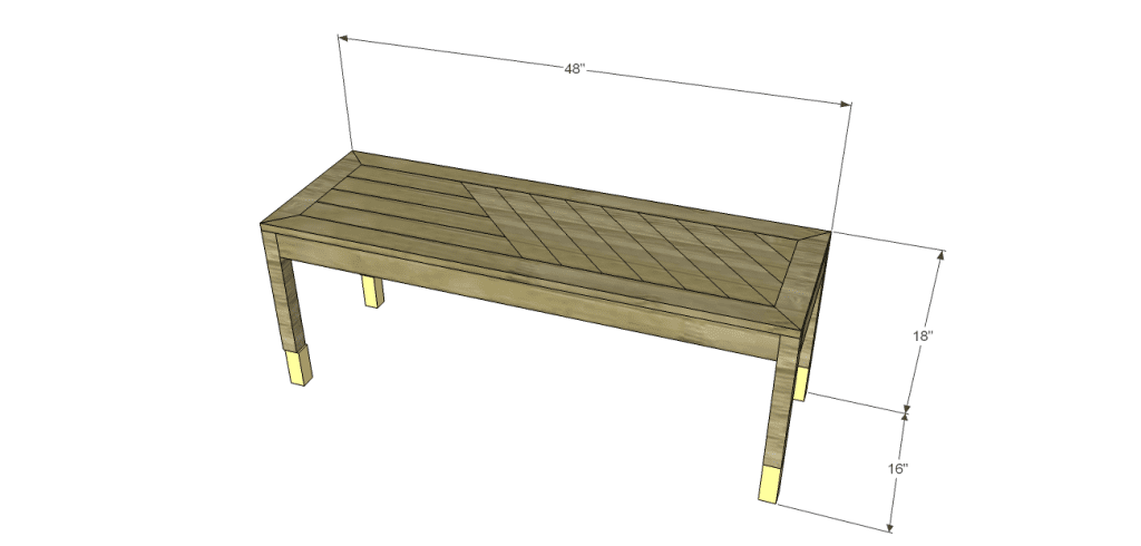  build diagonal slat bench