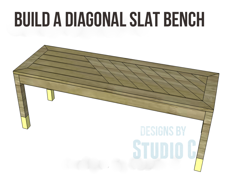  build diagonal slat bench_copy