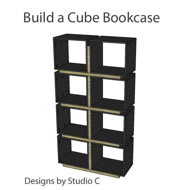 A Collection of DIY Plans to Build Bookcases_Cube Bookcase