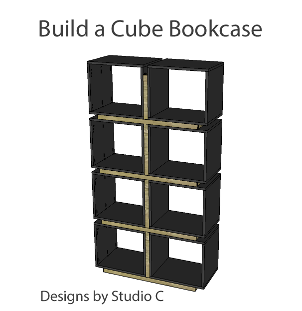 A Collection of DIY Plans to Build Bookcases_Cube Bookcase