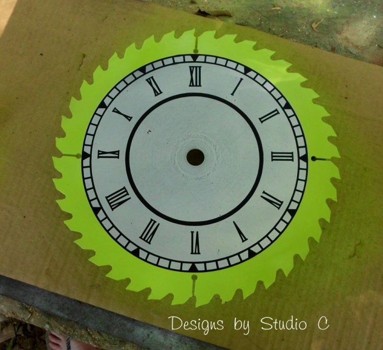 make saw blade clock numerals