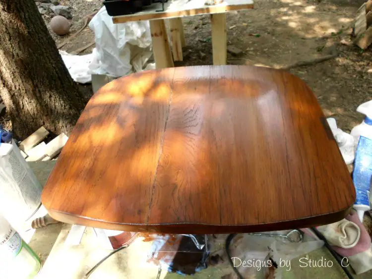 restore and refinish an oak desk chair finished seat