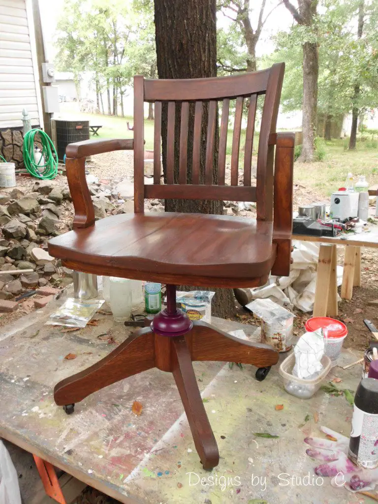 restore and refinish an oak desk chair sealer applied