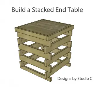 build stacked end table