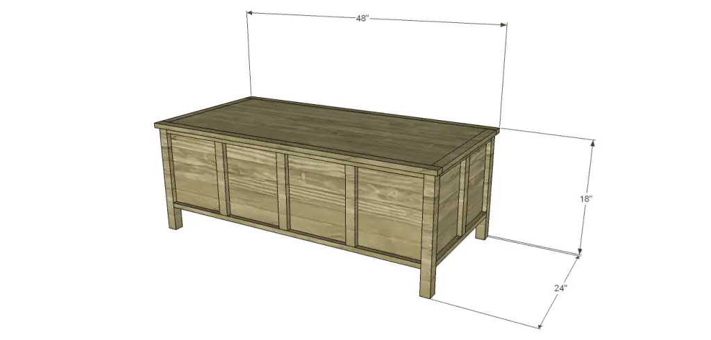 build trunk style coffee table