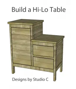build hi-lo end table