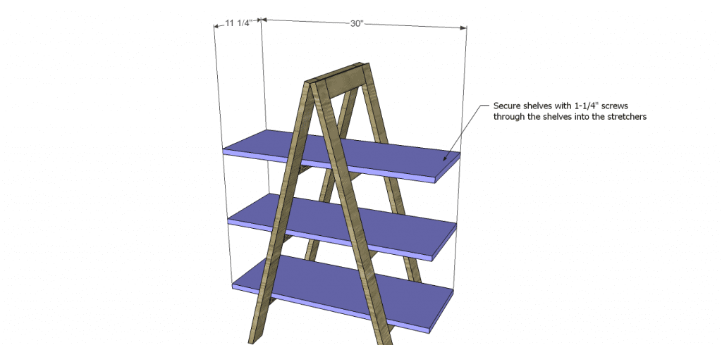 a-frame bookshelf plans_Shelves