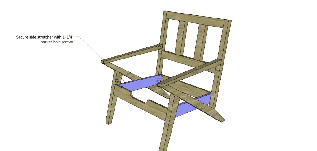 mid century modern design chair plans_Side Stretcher 2