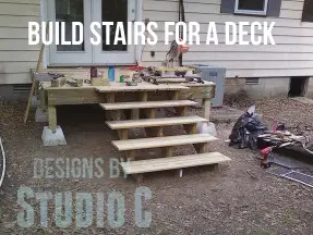 build deck stairs DIY
