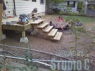 build deck stairs DIY completed