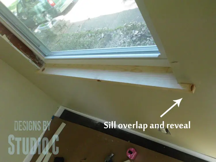how to make window sill overlap and reveal