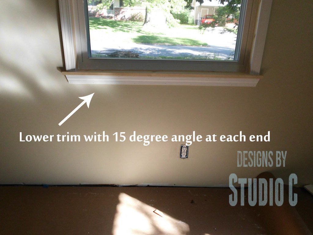 how to install window trim bottom under sill