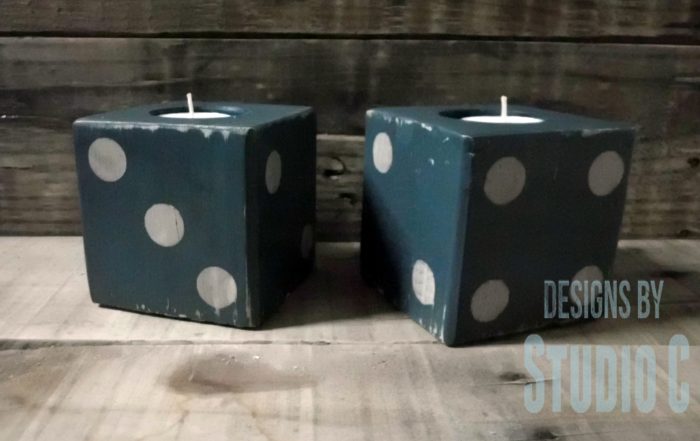 how to make wood dice candleholders_completed