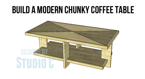 modern chunky coffee table