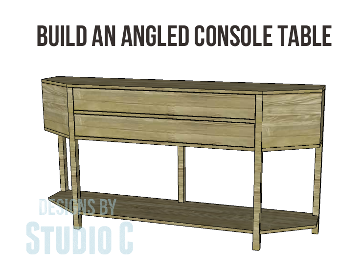angled console table plans