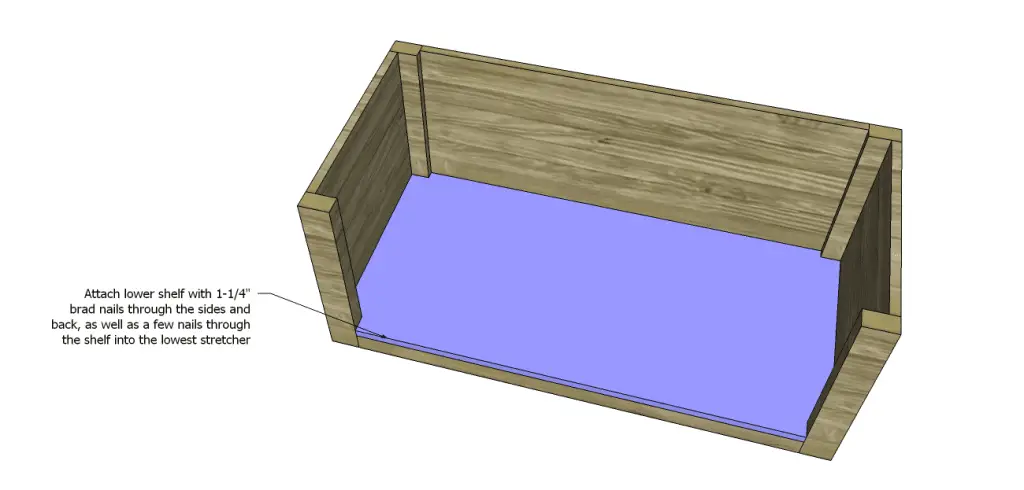 coffee table plans with drawers_Lower Shelf 2