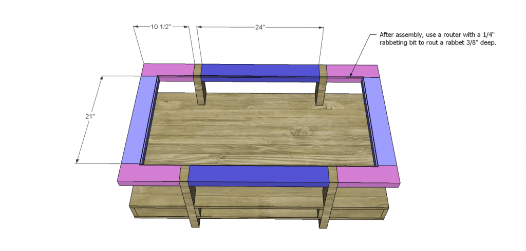 coffee table plans glass top drawers_Top