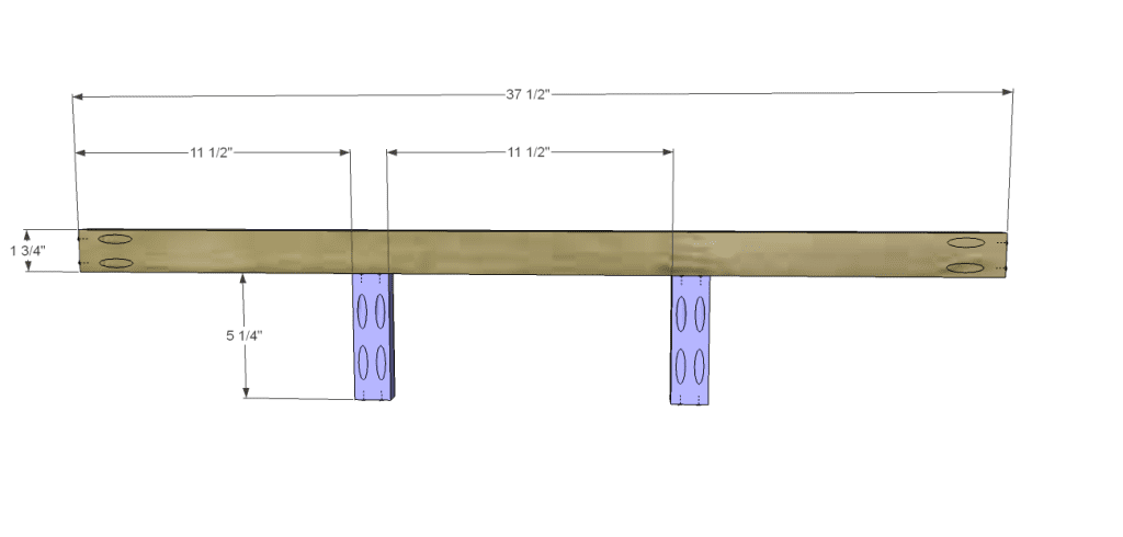 coffee table plans with drawers_Upper Stretchers & Dividers 1