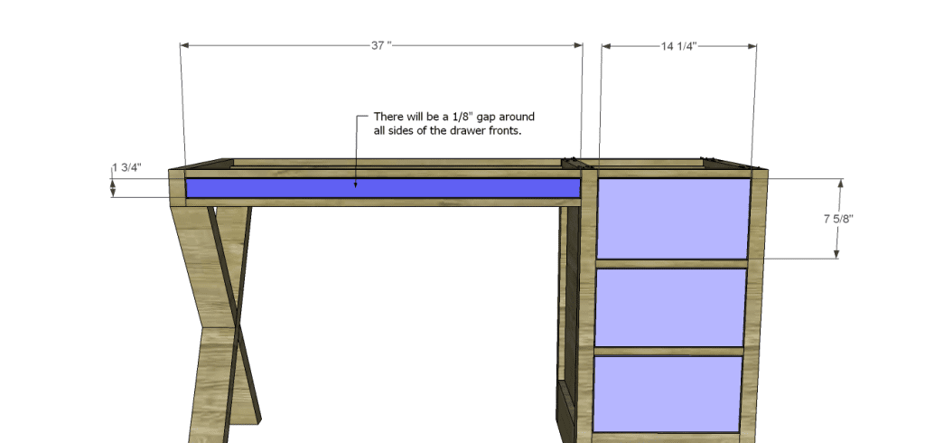 diy plans build desk_Drawers