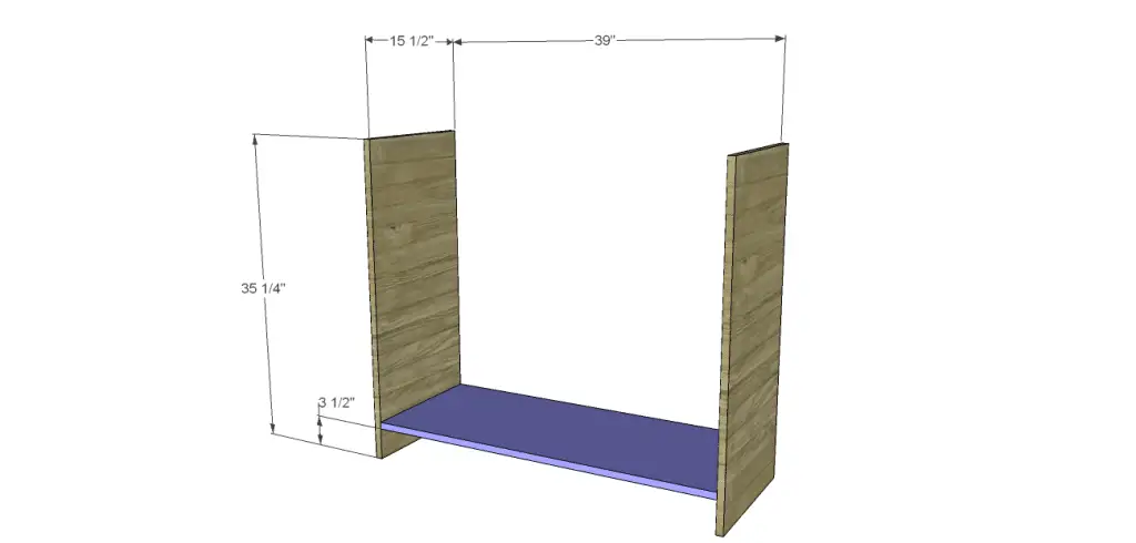 wide chest drawers plans_Sides & Bottom