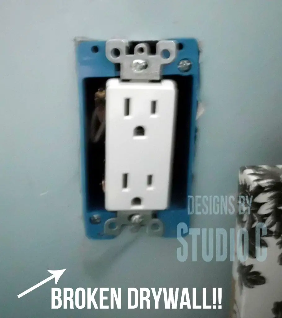 how to install electrical outlet broken drywall after installing outlet