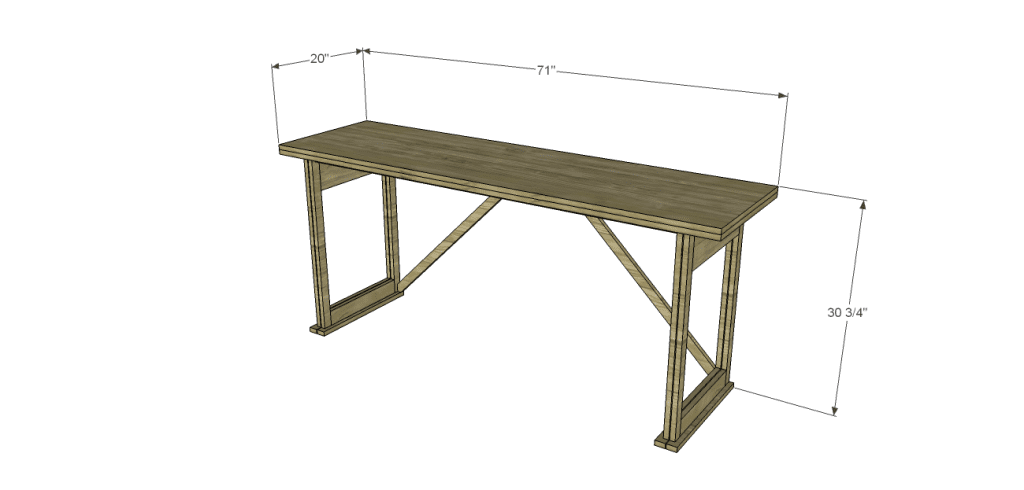 folding table plans_folded dimensions