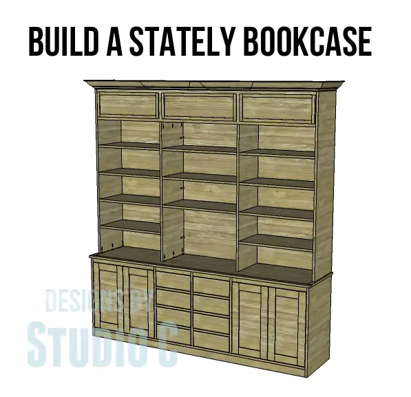 A Collection of DIY Plans to Build Bookcases_Stately Bookcase